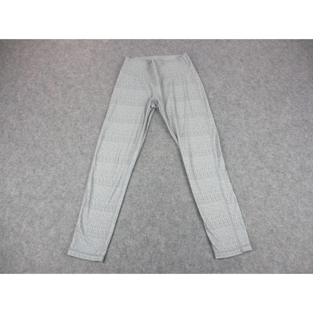 Vuori Pants Womens Small Gray Chevron Ankle Stretch Activewear Yoga Leggings